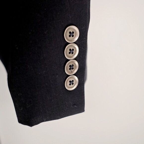 Calvin Klein Wool Navy Blue 38L 2 Silver Button Blazer Or‎ Slim Fit 40L - Picture 2 of 10